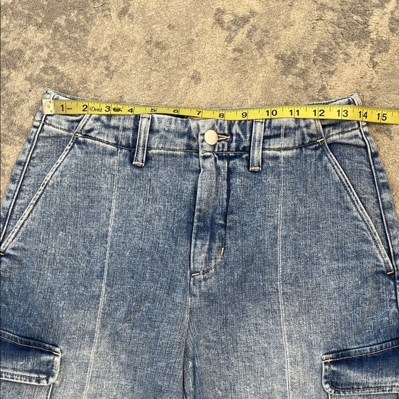 New L’Agence Brooklyn High Rise Utility Wide Leg Jeans Brewer Blue Sz 25 - Picture 8 of 14